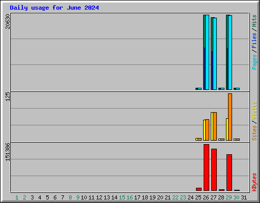 Daily usage for June 2024