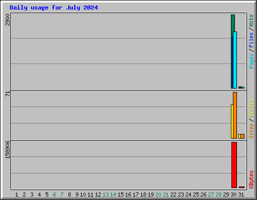 Daily usage for July 2024